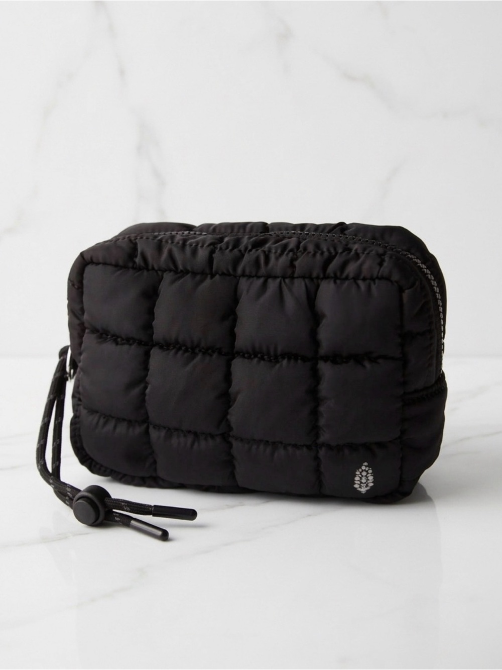 NWOT Free People Quilted Mini Case Bag Pouch Black